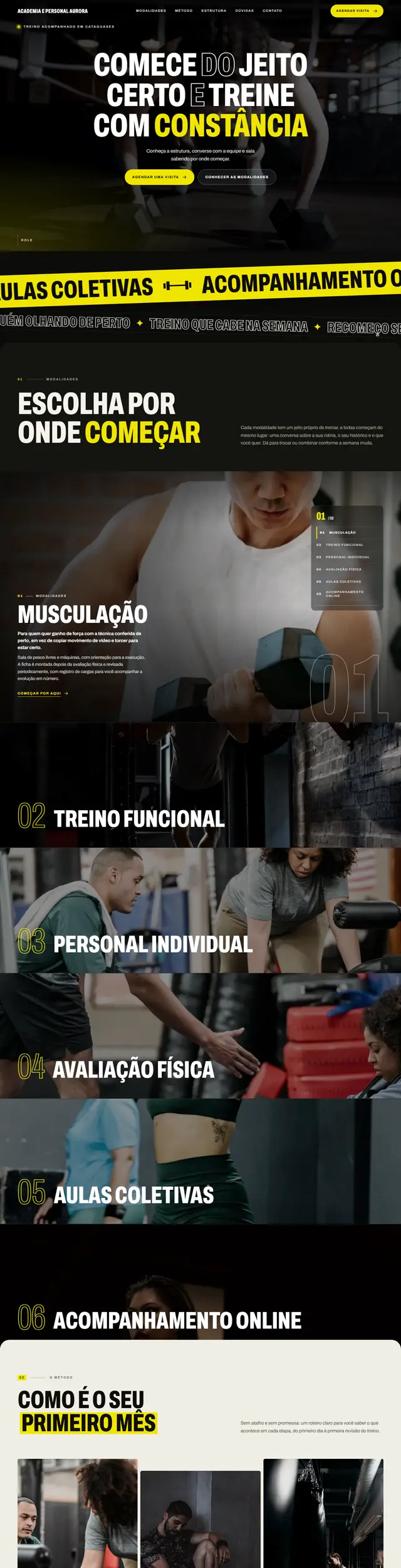 Site de Academia gerado pela Valy OS