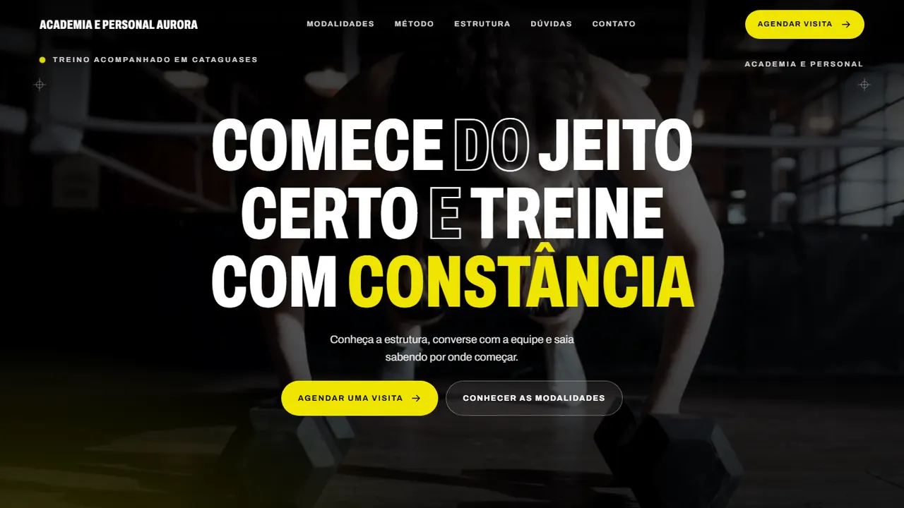 Site de Academia