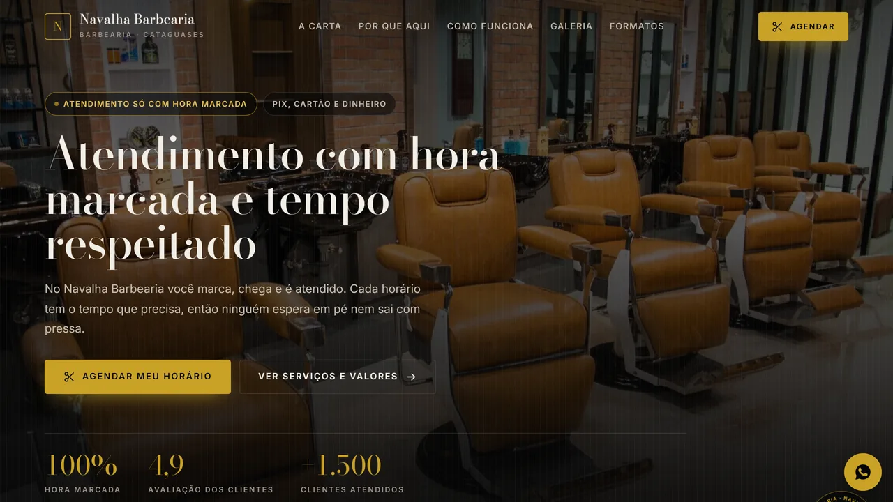 Site de Barbearia